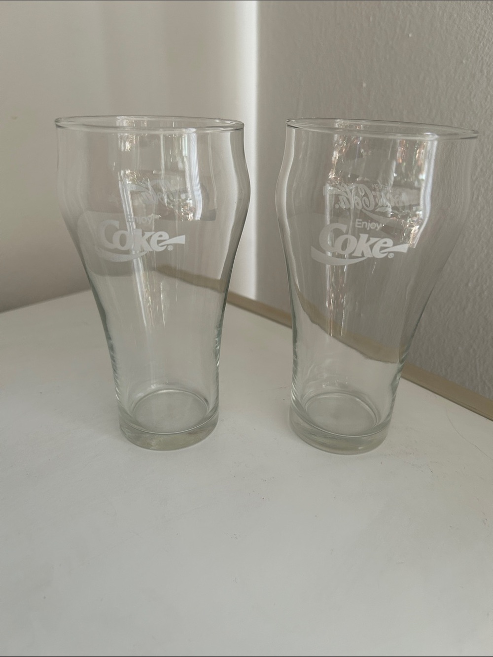 Coca Cola Clear Logo Pint Glasses - Transparent (2-Pack)